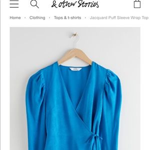 & Other Stories Long Sleeve Silk Blouse NWT